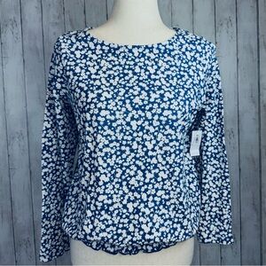 Old Navy | Blue and White Floral Blouse